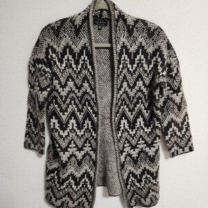 Lucky Brand Ikat Stitch Cardigan Sweater XS